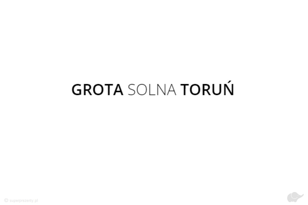Voucher kwotowy na seanse i zakupy w Grocie solnej w Toruniu