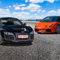 Test super samochodów: Lamborghini Gallardo vs Audi R8 na torze