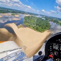 Lot widokowy w okolicach Rezerwatu Bolimowskiego