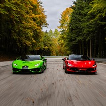 Pojedynek Ferrari F8 Tributo vs Lamborghini Huracan