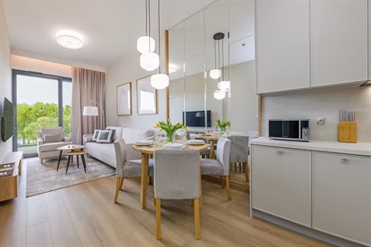 Apartament Sun & Snow Olsztyn: wypoczynek nad jeziorem dla 2-4 osób