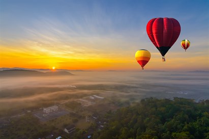 Lot balonem o wschodzie słońca w tygodniu | Karkonosze